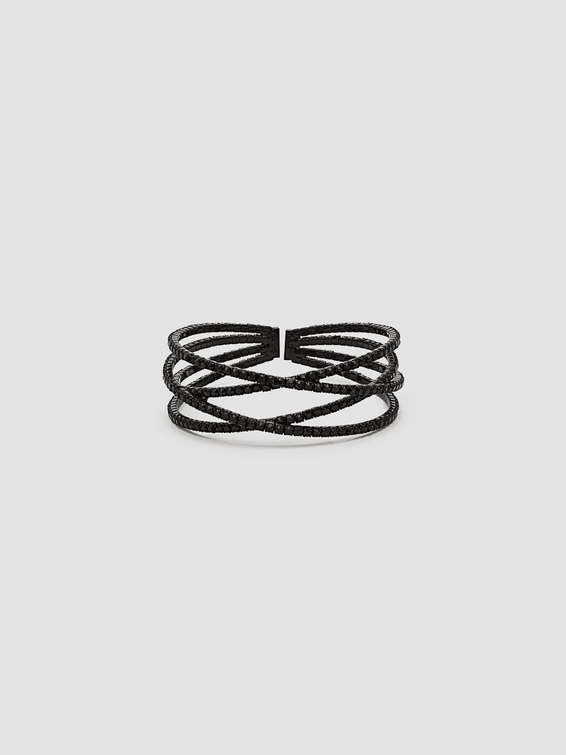 Jewelled Criss-Cross Open Cuff sold by Suzy Shier product image thumbnail 3