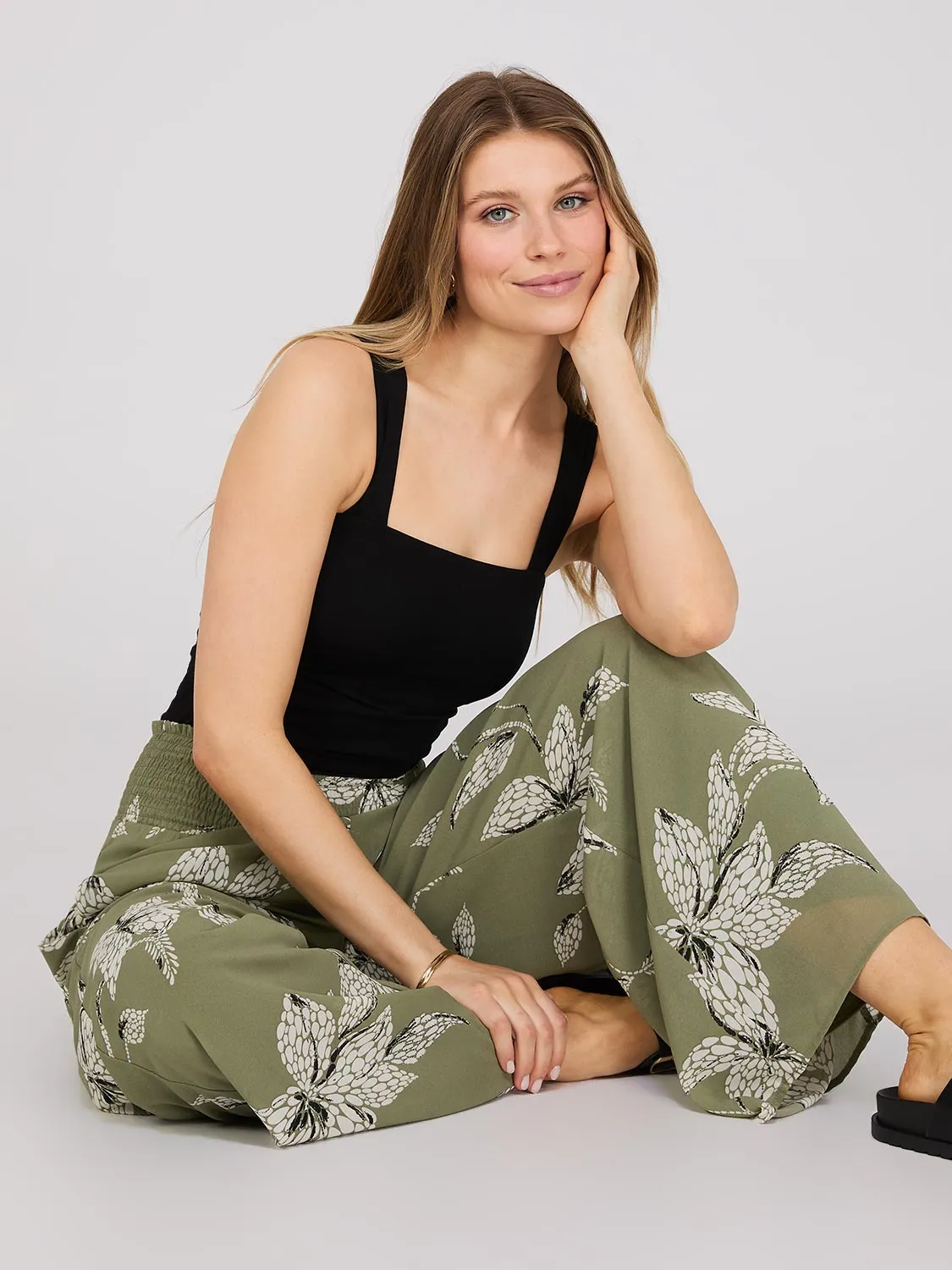 Floral Print Chiffon Palazzo Pants sold by Suzy Shier product image thumbnail 3