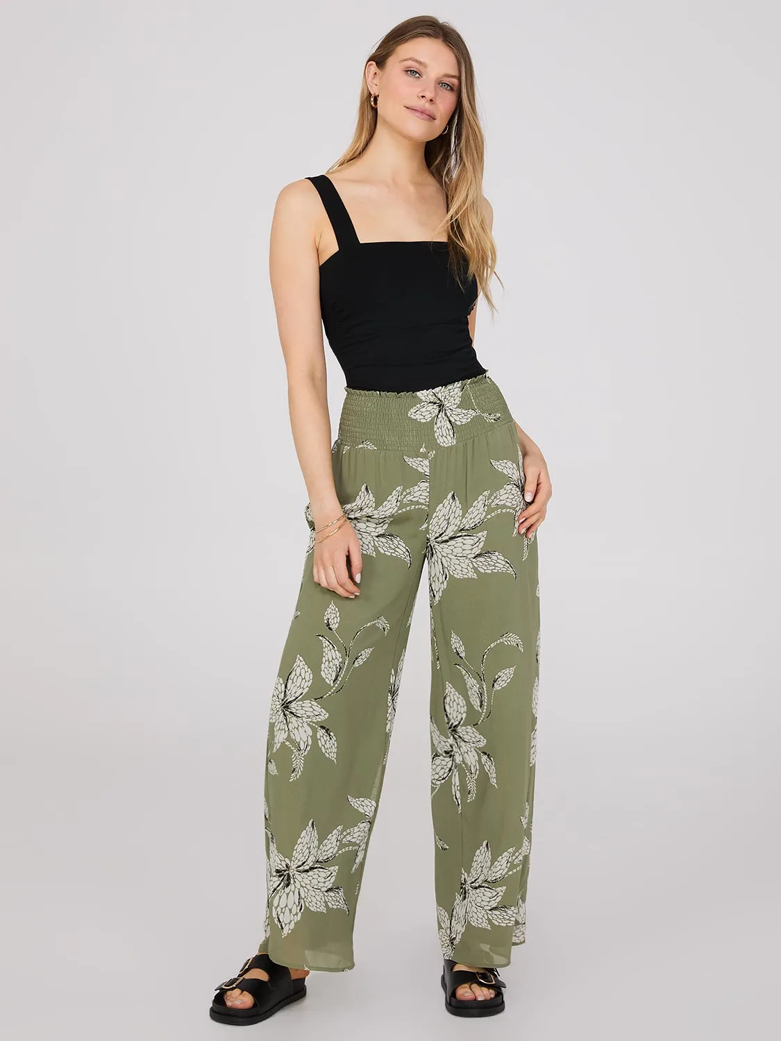 Floral Print Chiffon Palazzo Pants sold by Suzy Shier