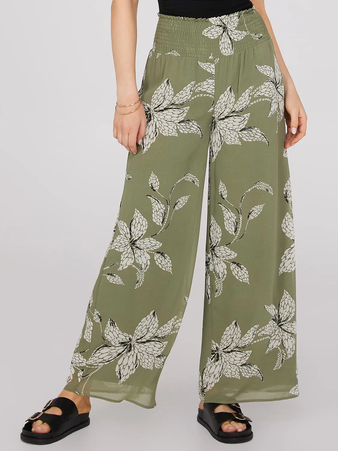 Floral Print Chiffon Palazzo Pants sold by Suzy Shier product image thumbnail 2