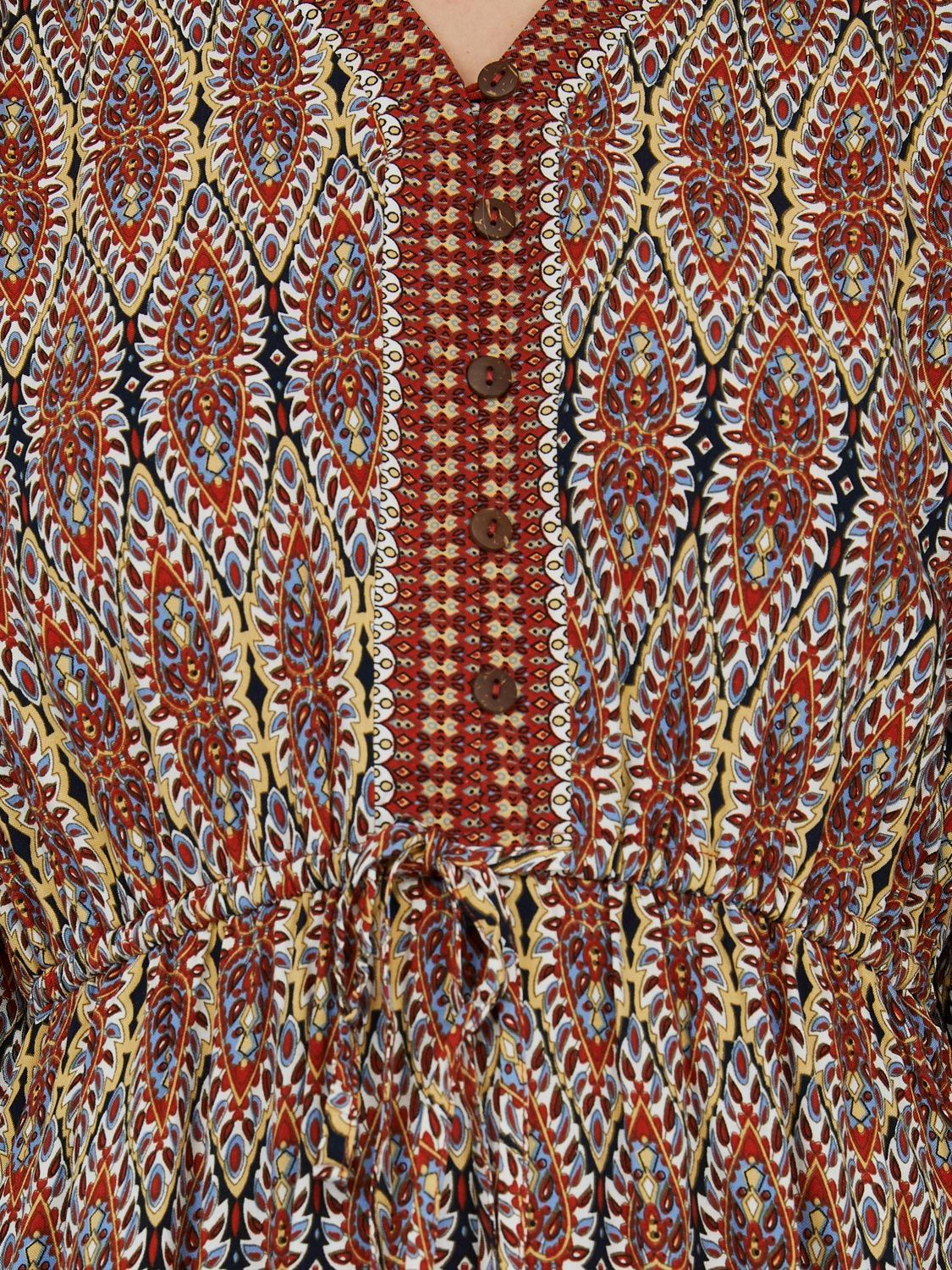 Border Print Long Sleeve Maxi Dress sold by Suzy Shier product image thumbnail 7