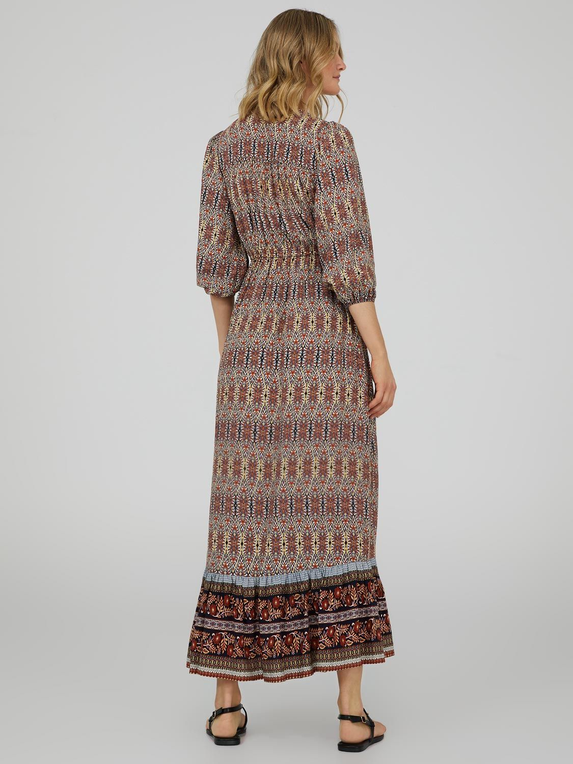 Border Print Long Sleeve Maxi Dress sold by Suzy Shier product image thumbnail 6