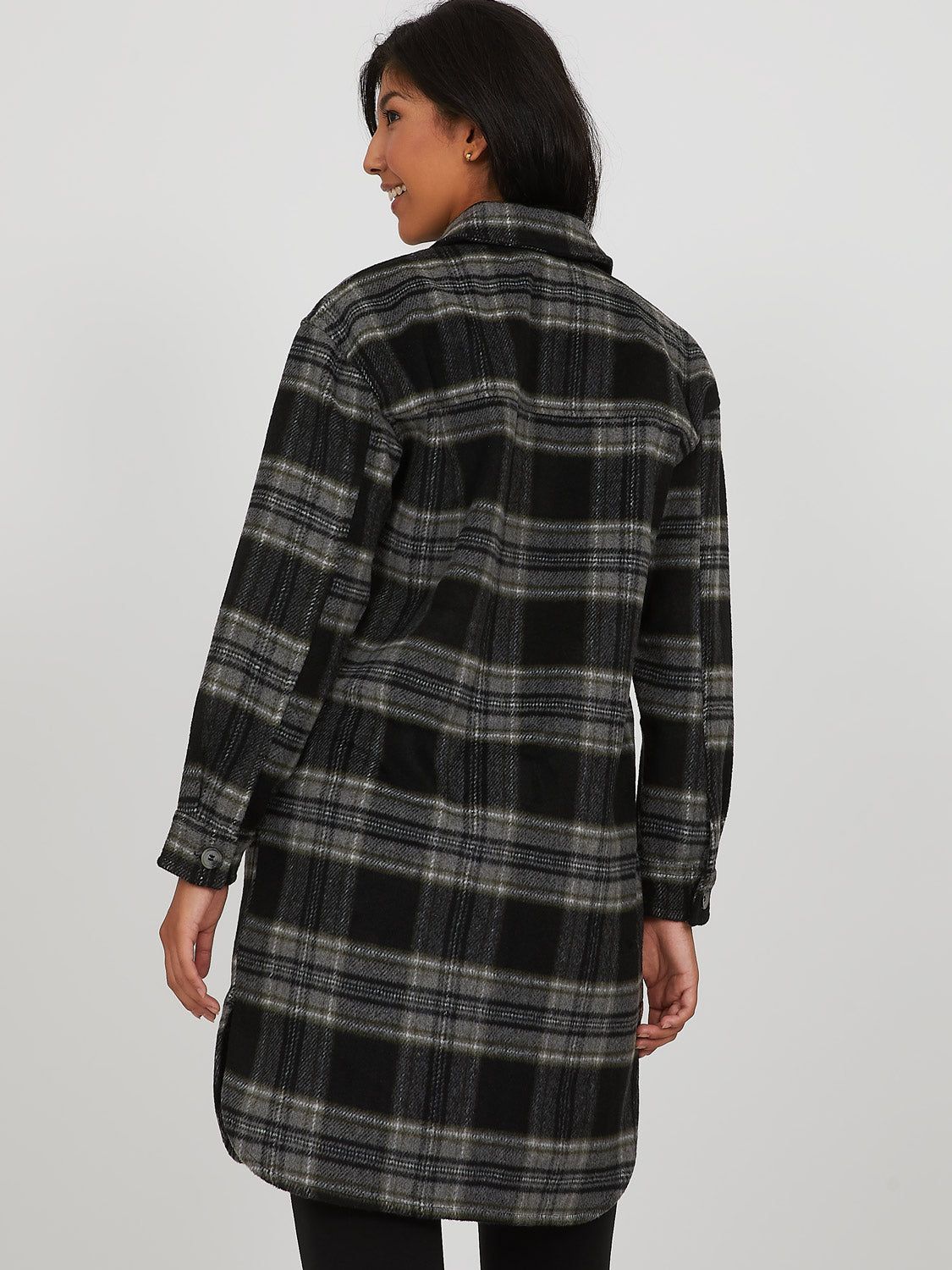 Long Plaid Shacket sold by Suzy Shier product image thumbnail 4