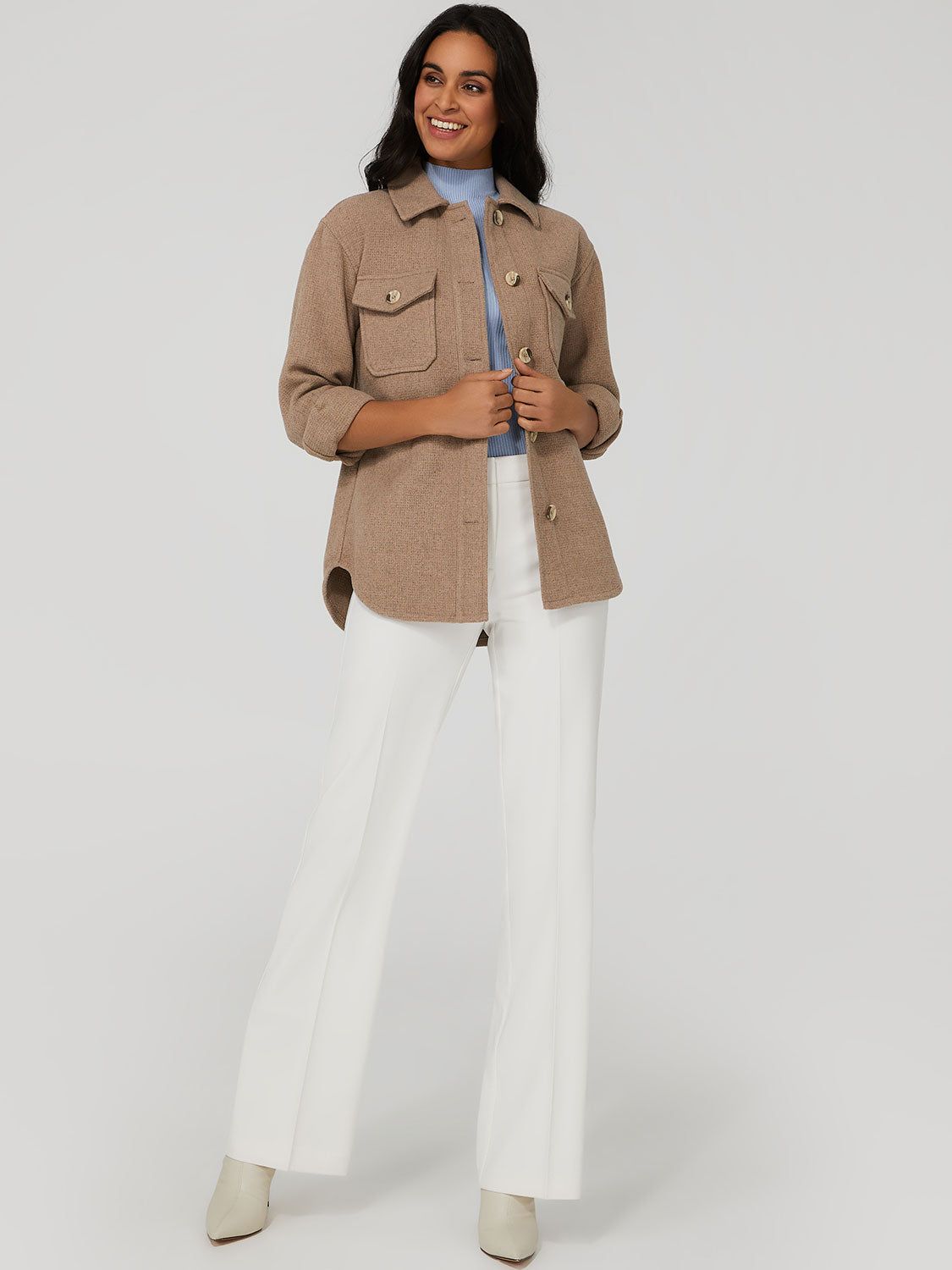 Textured Button-Down Shacket sold by Suzy Shier product image thumbnail 10