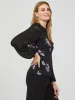 Long Balloon Sleeve Ditsy Floral Crew Neck Top sold by Suzy Shier
