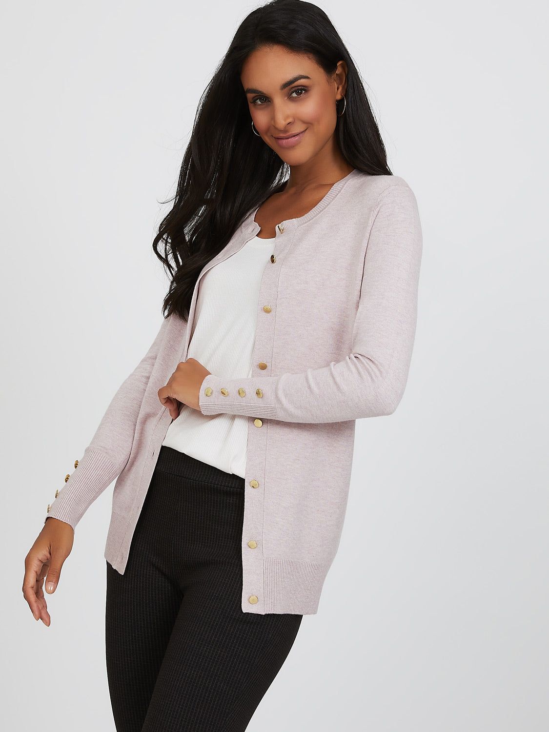 Long Sleeve Crew Neck Cardigan sold by Suzy Shier product image thumbnail 15