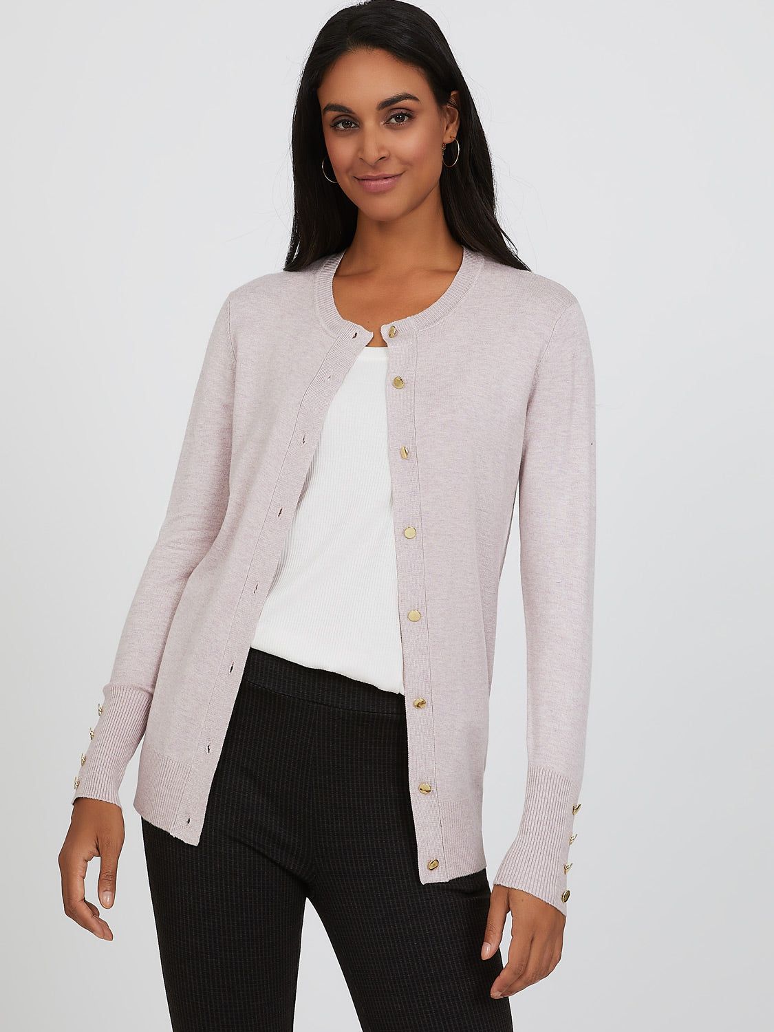 Long Sleeve Crew Neck Cardigan sold by Suzy Shier product image thumbnail 13