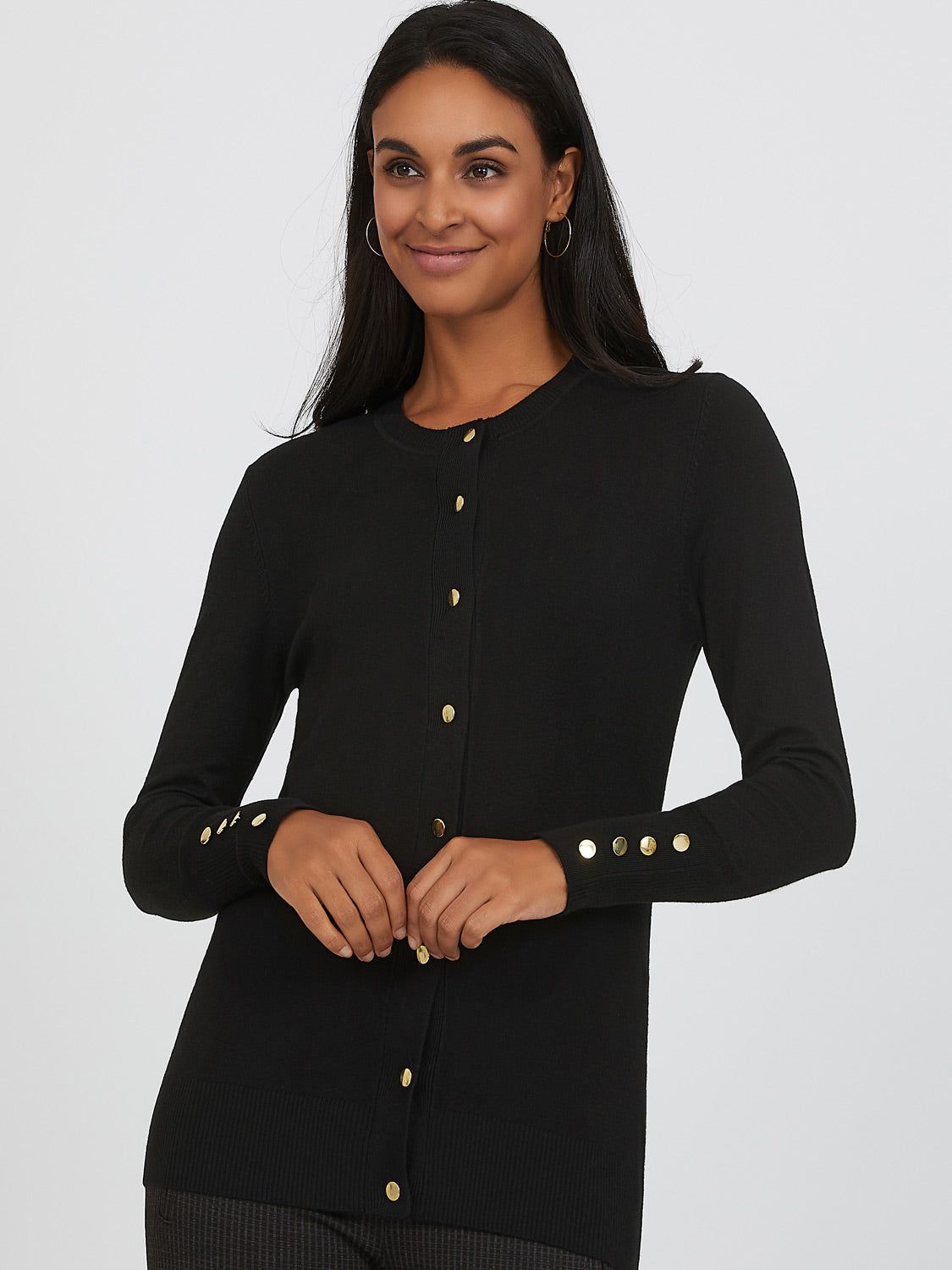 Long Sleeve Crew Neck Cardigan sold by Suzy Shier product image thumbnail 10