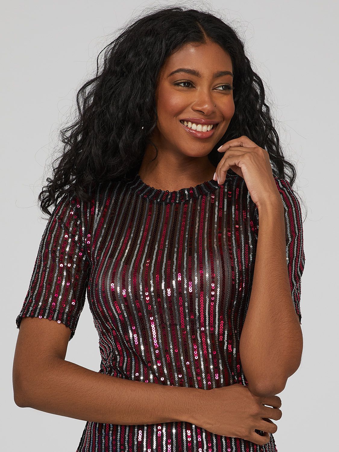 Sequin Mesh Party Top sold by Suzy Shier