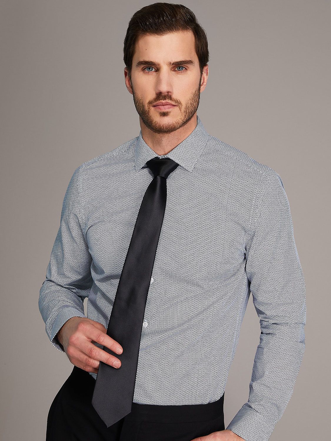 Geometric Printed Slim Fit Dress Shirt sold by Suzy Shier product image thumbnail 3