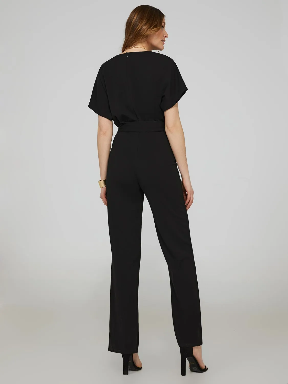 Dolman Sleeve V-Front Wide Leg Jumpsuit sold by Suzy Shier product image thumbnail 5