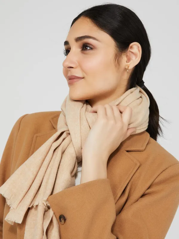 Brushed Scarf With Frayed Edges sold by Suzy Shier