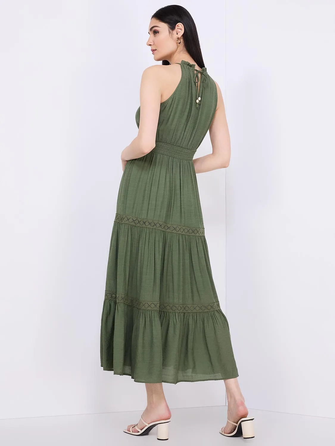 Halter Neck Tiered Maxi Dress sold by Suzy Shier product image thumbnail 5