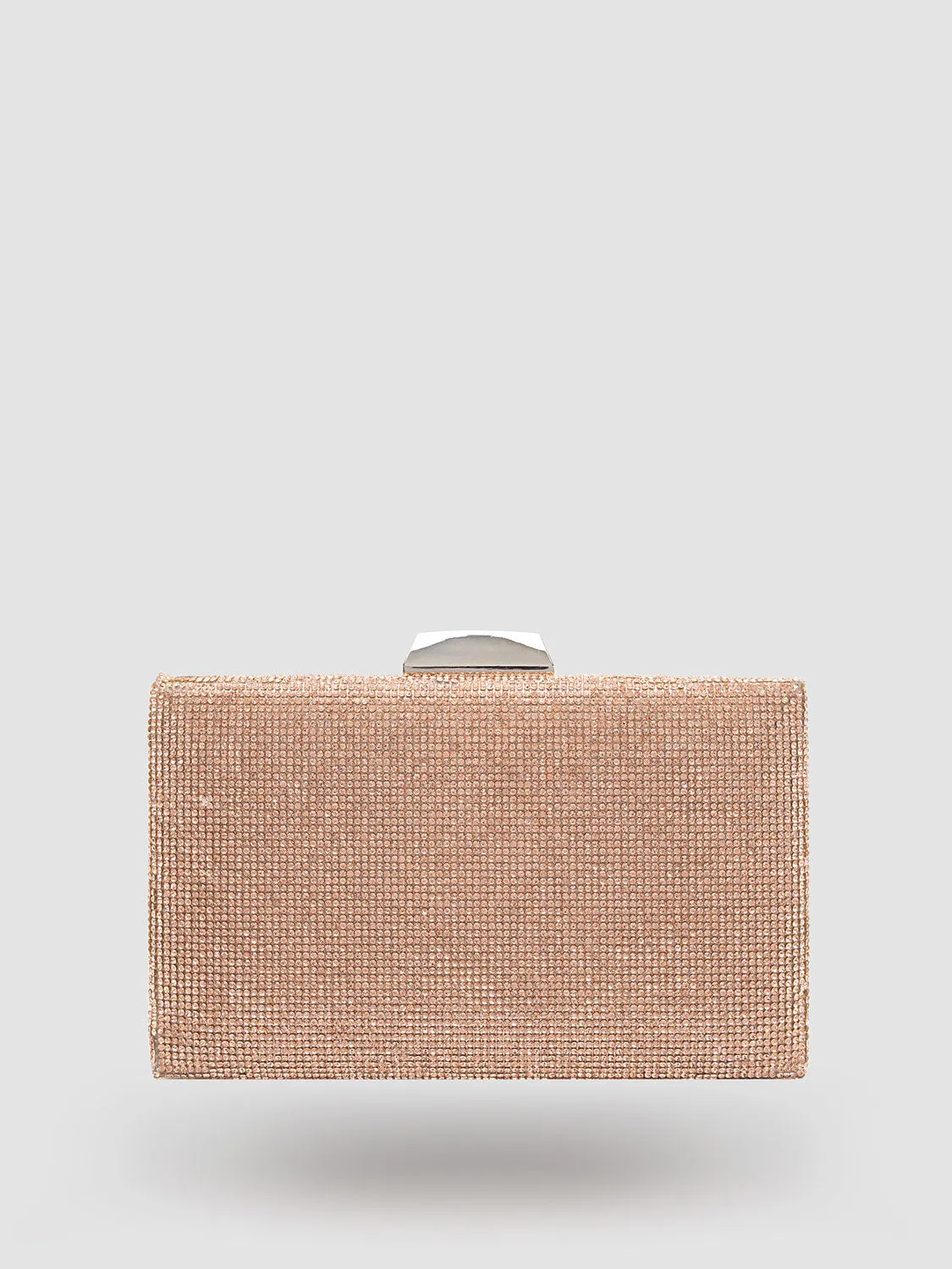 Rhinestone Minaudiere With Metal Clasp sold by Suzy Shier product image thumbnail 4