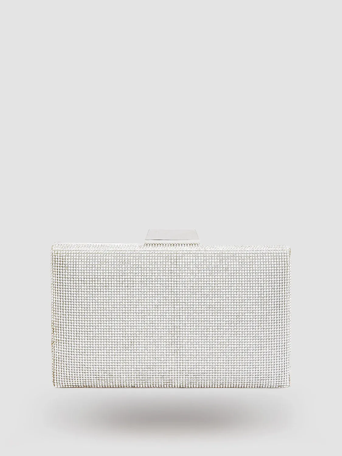 Rhinestone Minaudiere With Metal Clasp sold by Suzy Shier product image thumbnail 2