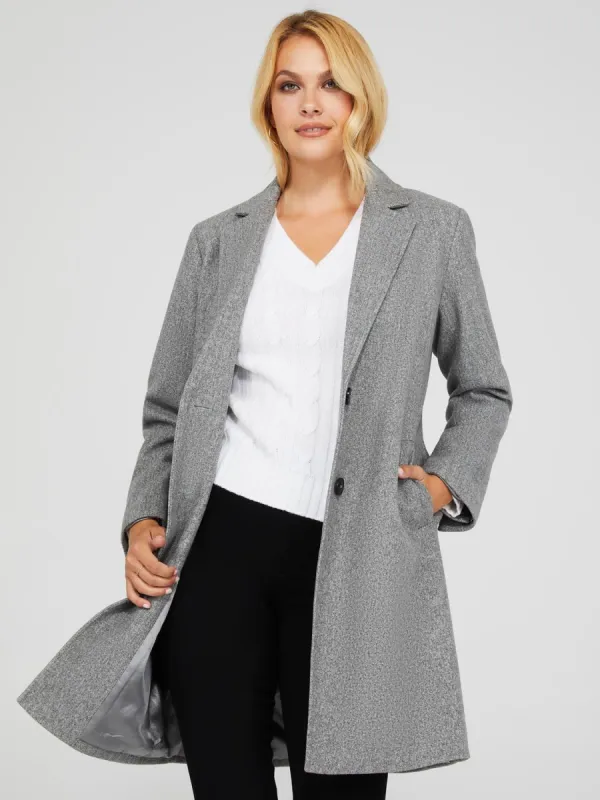 Single-Breasted Car Coat sold by Suzy Shier