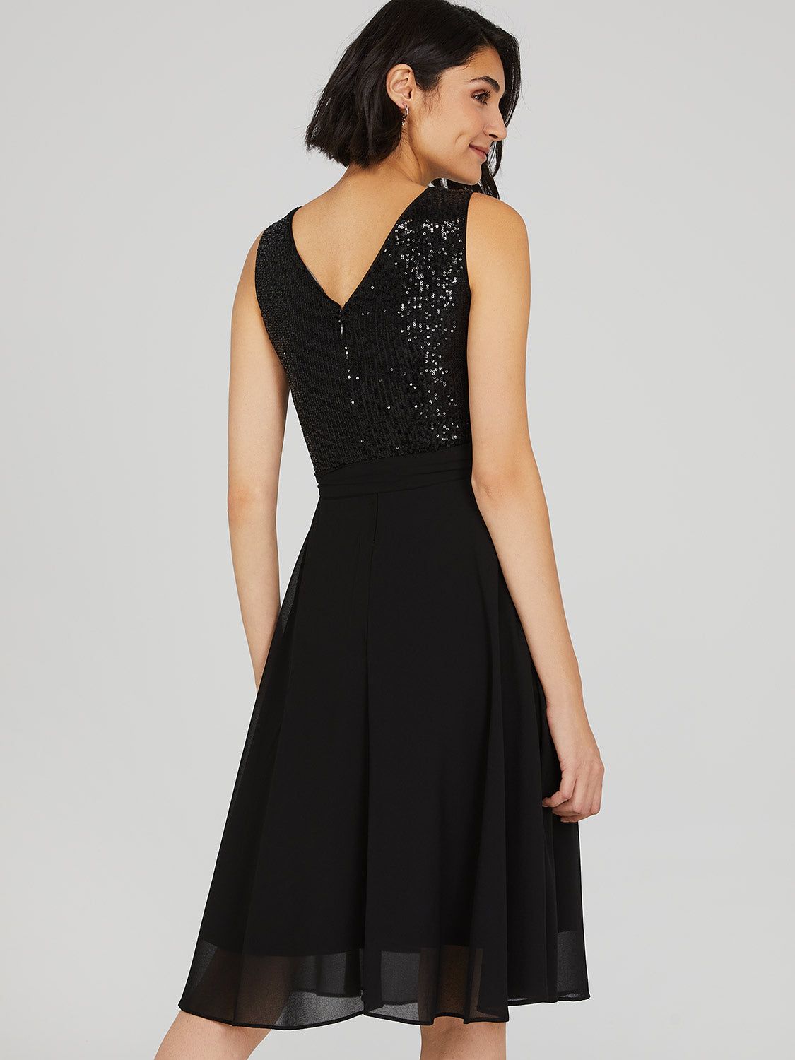 V-Back Sequin Fit And Flare Occasion Dress sold by Suzy Shier product image thumbnail 4
