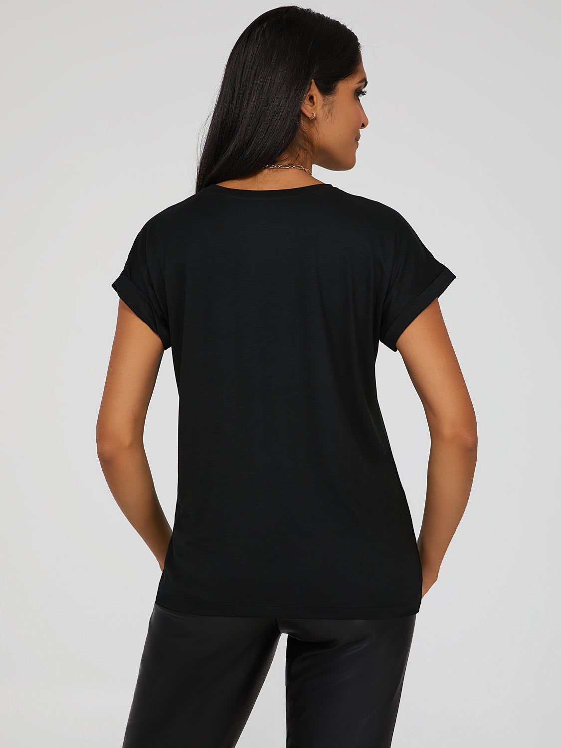 Cuffed Dolman Sleeve T-Shirt sold by Suzy Shier product image thumbnail 4