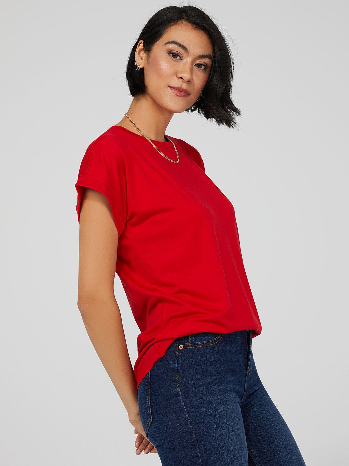 Cuffed Dolman Sleeve T-Shirt sold by Suzy Shier product image thumbnail 11