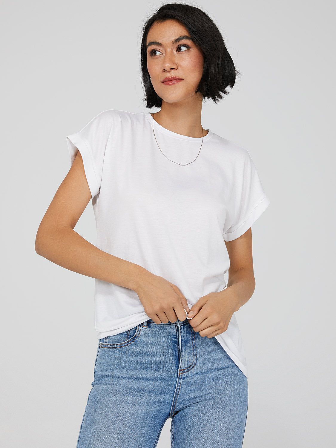 Cuffed Dolman Sleeve T-Shirt sold by Suzy Shier product image thumbnail 17