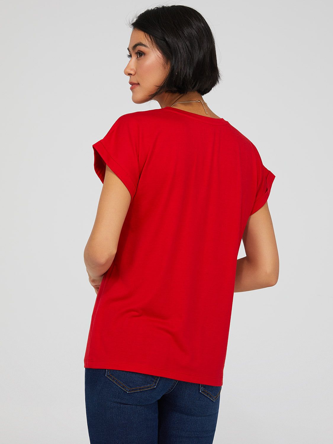 Cuffed Dolman Sleeve T-Shirt sold by Suzy Shier product image thumbnail 12