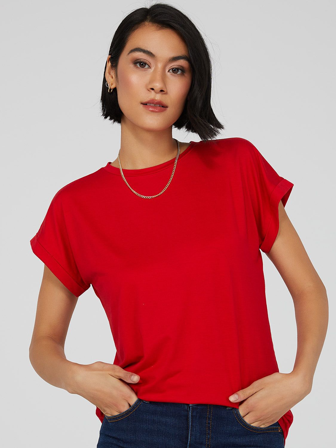 Cuffed Dolman Sleeve T-Shirt sold by Suzy Shier product image thumbnail 10