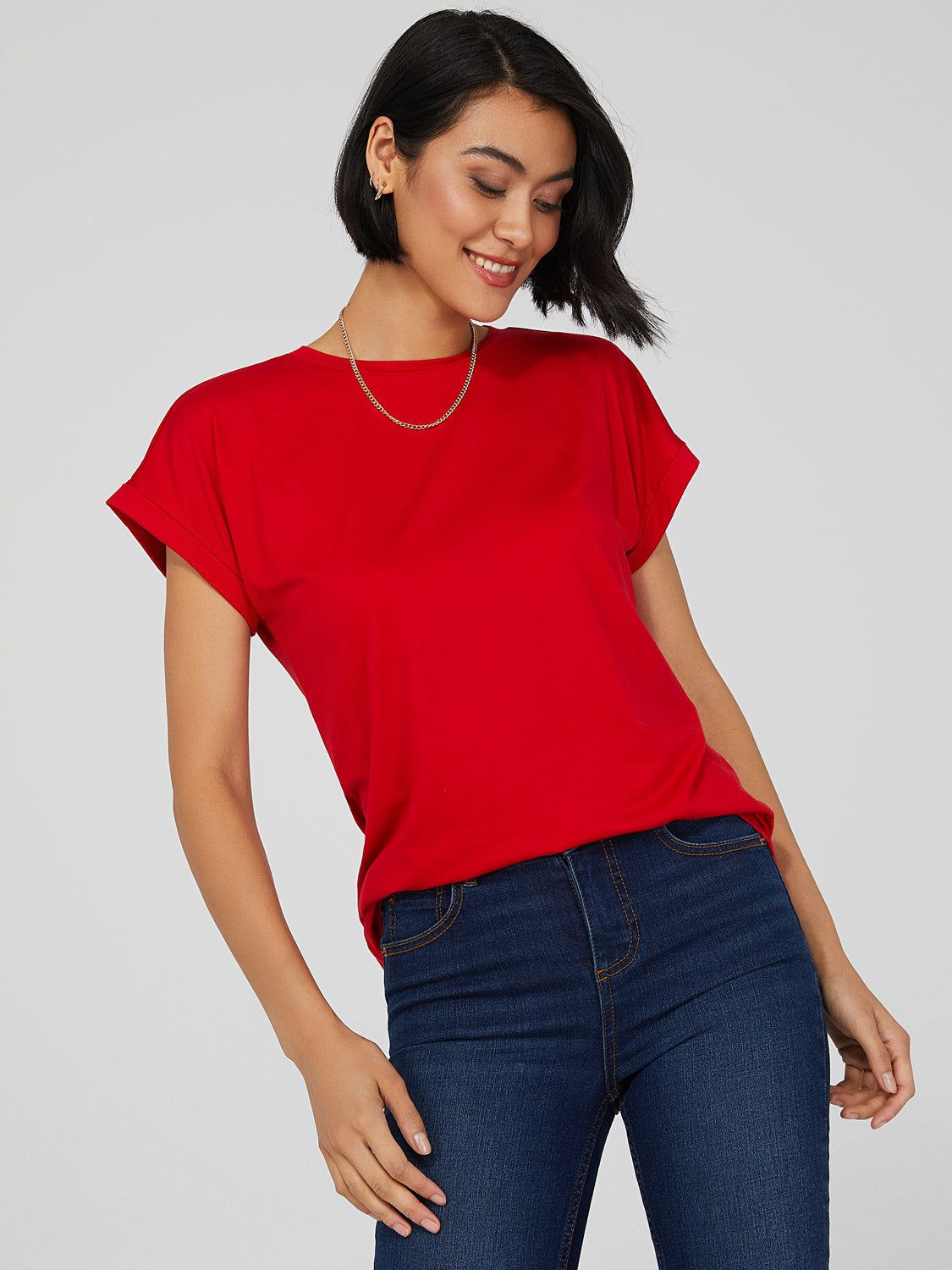 Cuffed Dolman Sleeve T-Shirt sold by Suzy Shier product image thumbnail 9
