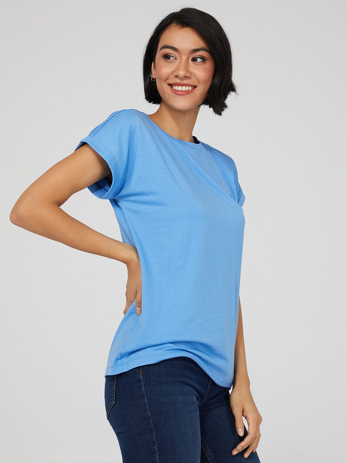 Cuffed Dolman Sleeve T-Shirt sold by Suzy Shier product image thumbnail 7