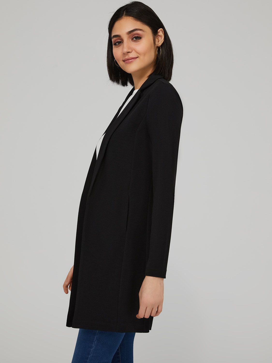Open-Front Longline Blazer sold by Suzy Shier product image thumbnail 7