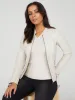 Collarless Faux Leather Jacket sold by Suzy Shier