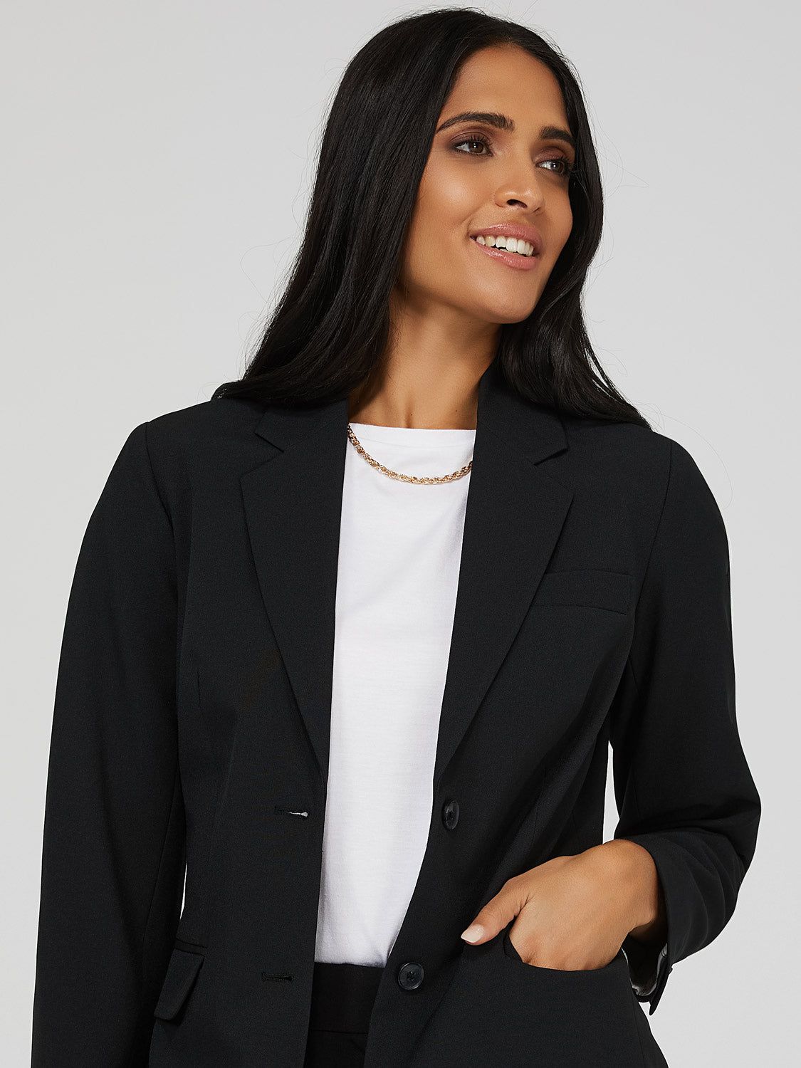 Classic Fit Two Button Blazer sold by Suzy Shier product image thumbnail 10