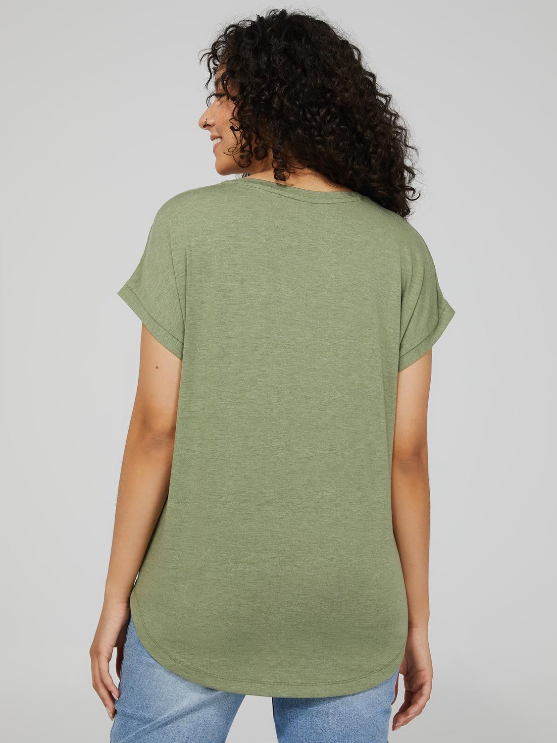 Short Cuffed Dolman Sleeve Top sold by Suzy Shier product image thumbnail 4