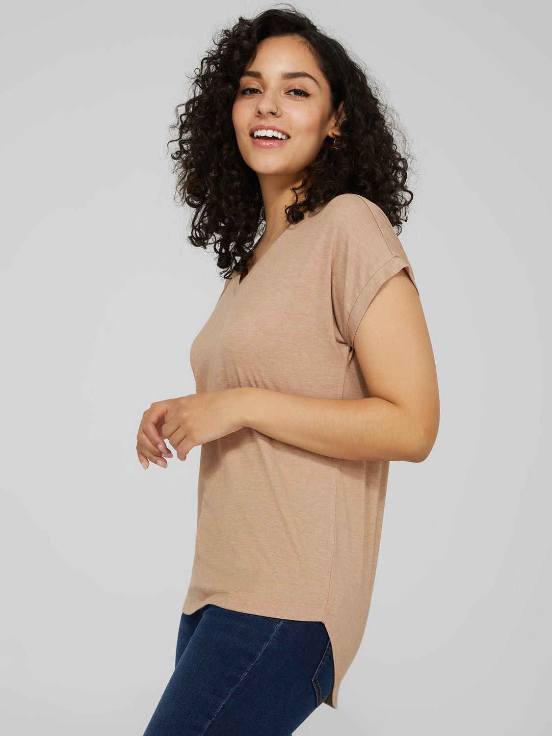 Short Cuffed Dolman Sleeve Top sold by Suzy Shier product image thumbnail 7