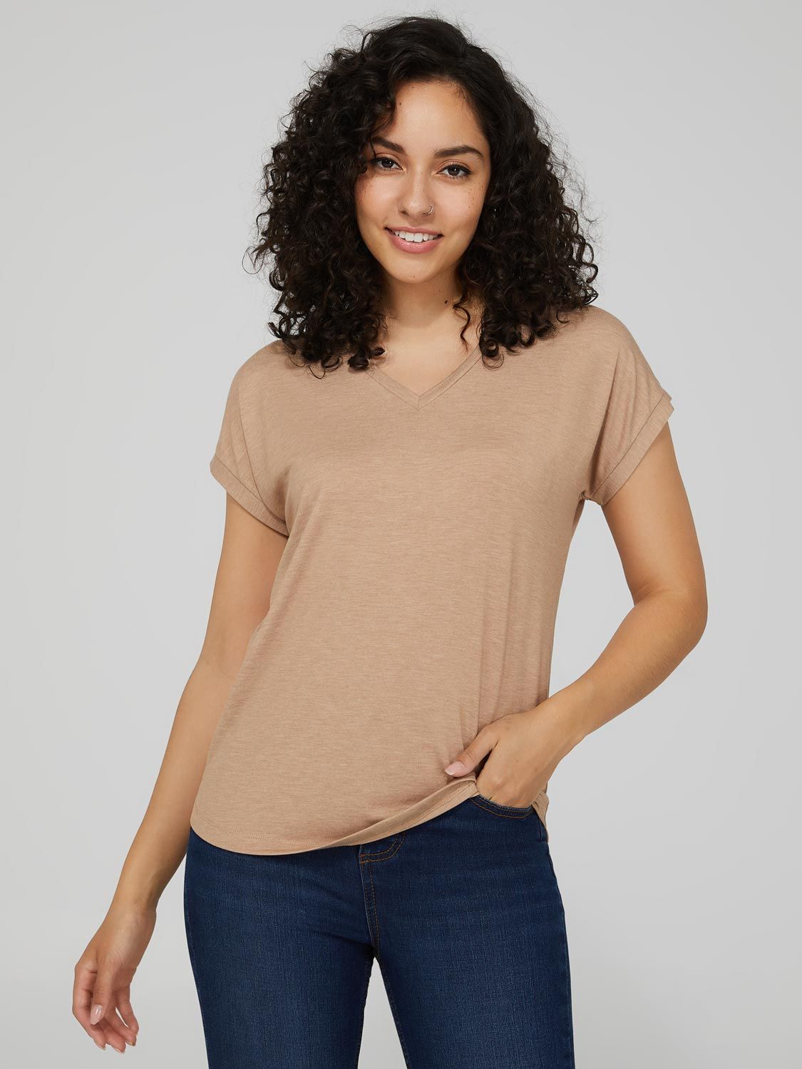 Short Cuffed Dolman Sleeve Top sold by Suzy Shier product image thumbnail 5