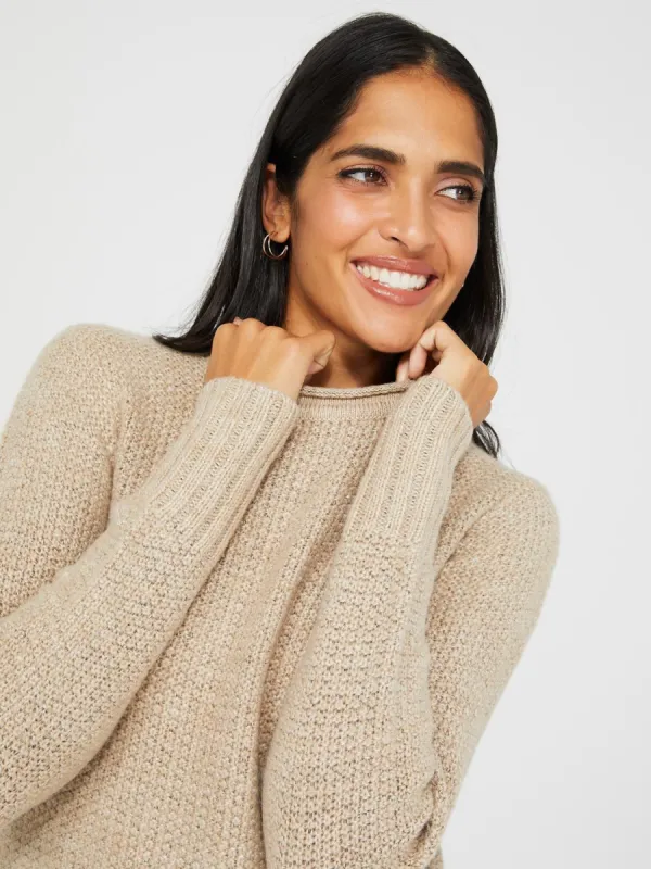 Long Sleeve Twisted Stitch Sweater sold by Suzy Shier