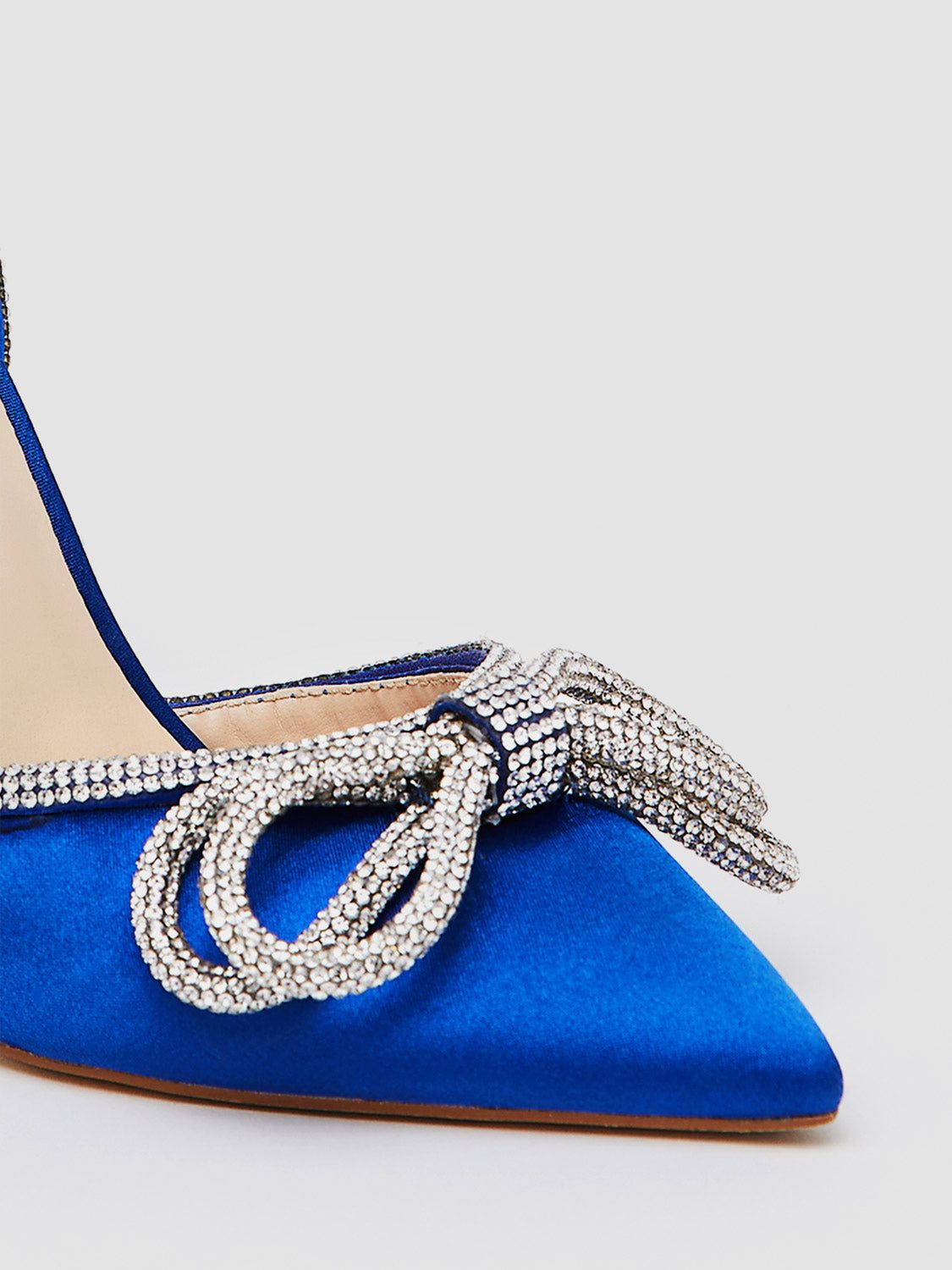 Pointed Toe High Heel Pump With Rhinestone Bow Embellishment sold by Suzy Shier product image thumbnail 3