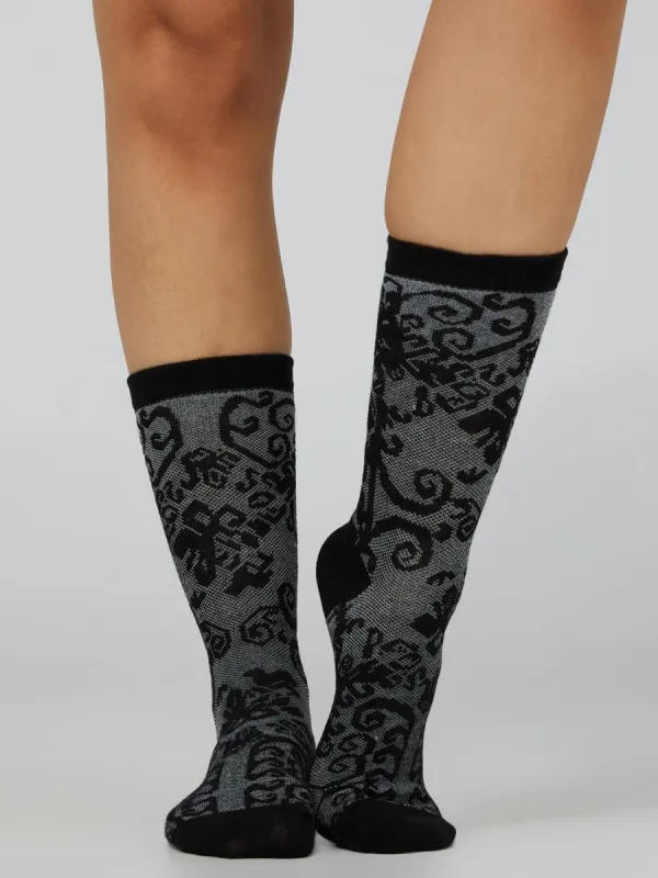 Lace Print Crew Socks sold by Suzy Shier