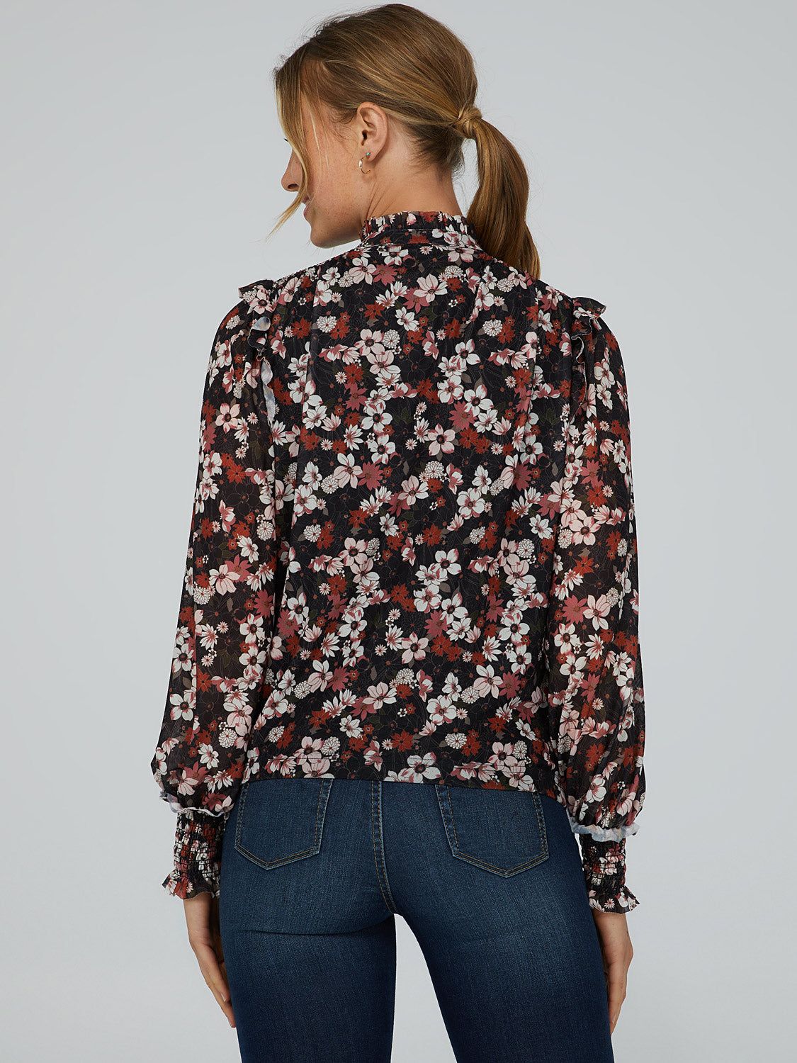 Floral Print Peasant Top sold by Suzy Shier product image thumbnail 4