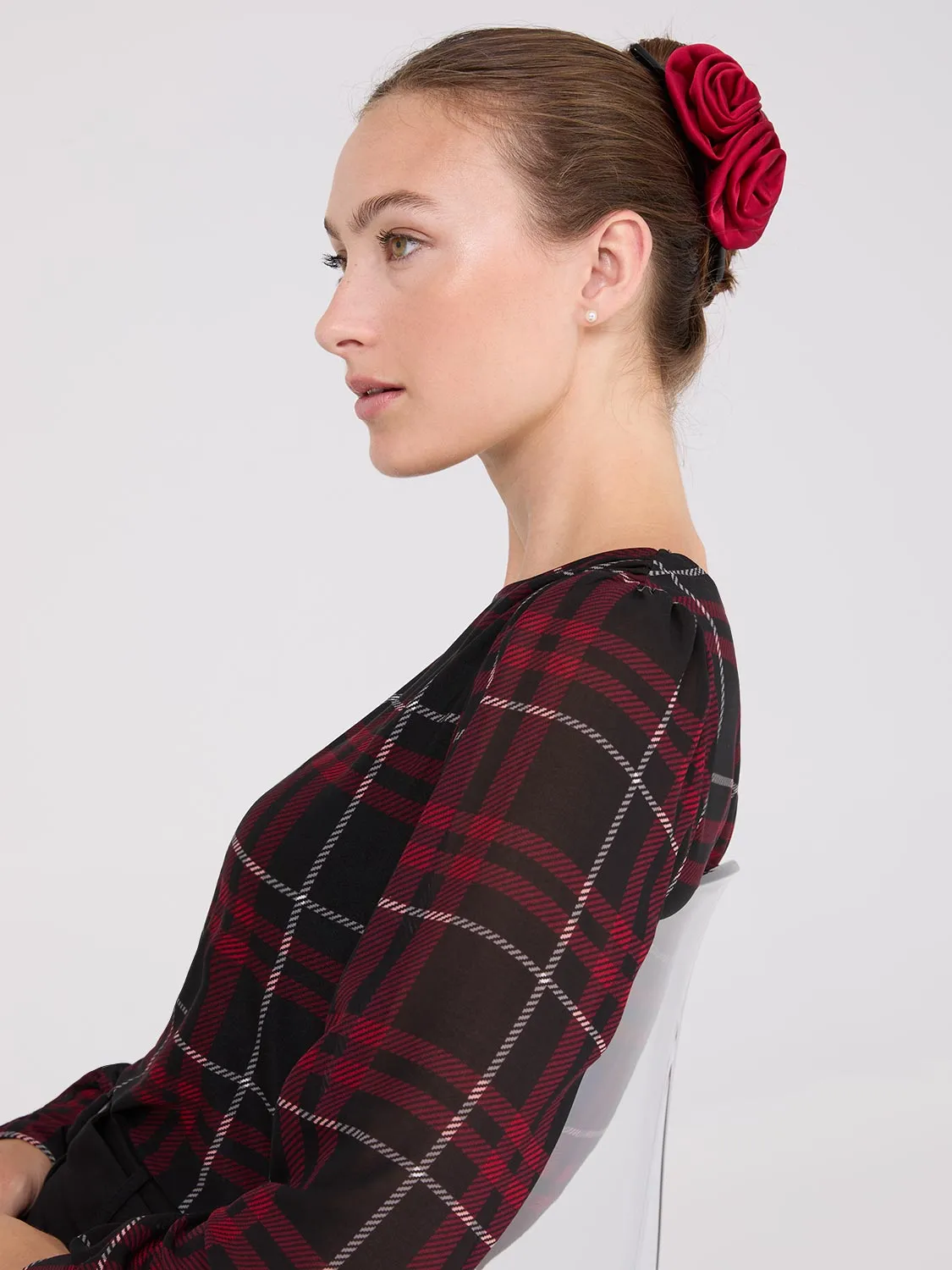 Satin Rose Hair Clip sold by Suzy Shier