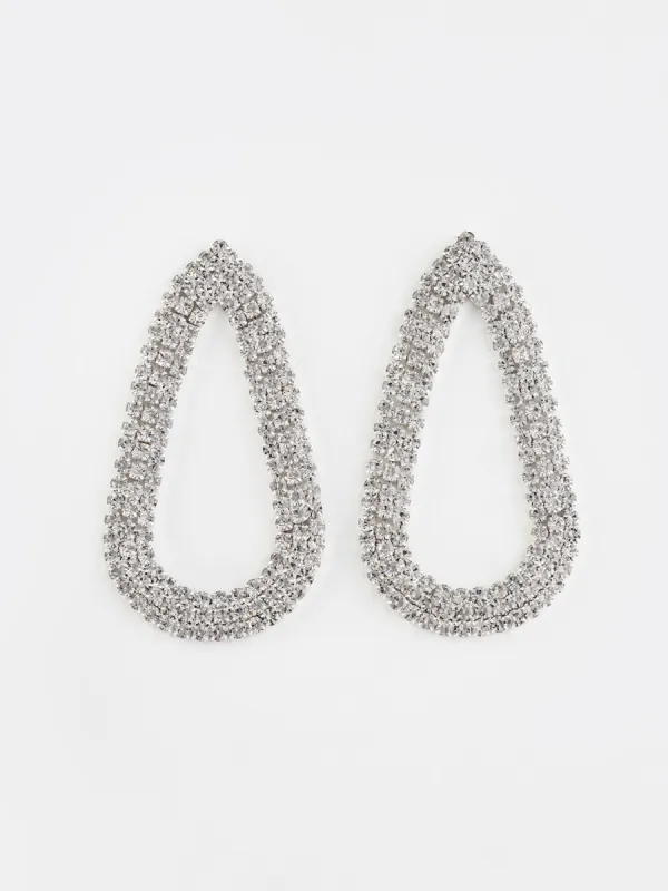 Large Tear Drop Gem Earring sold by Suzy Shier