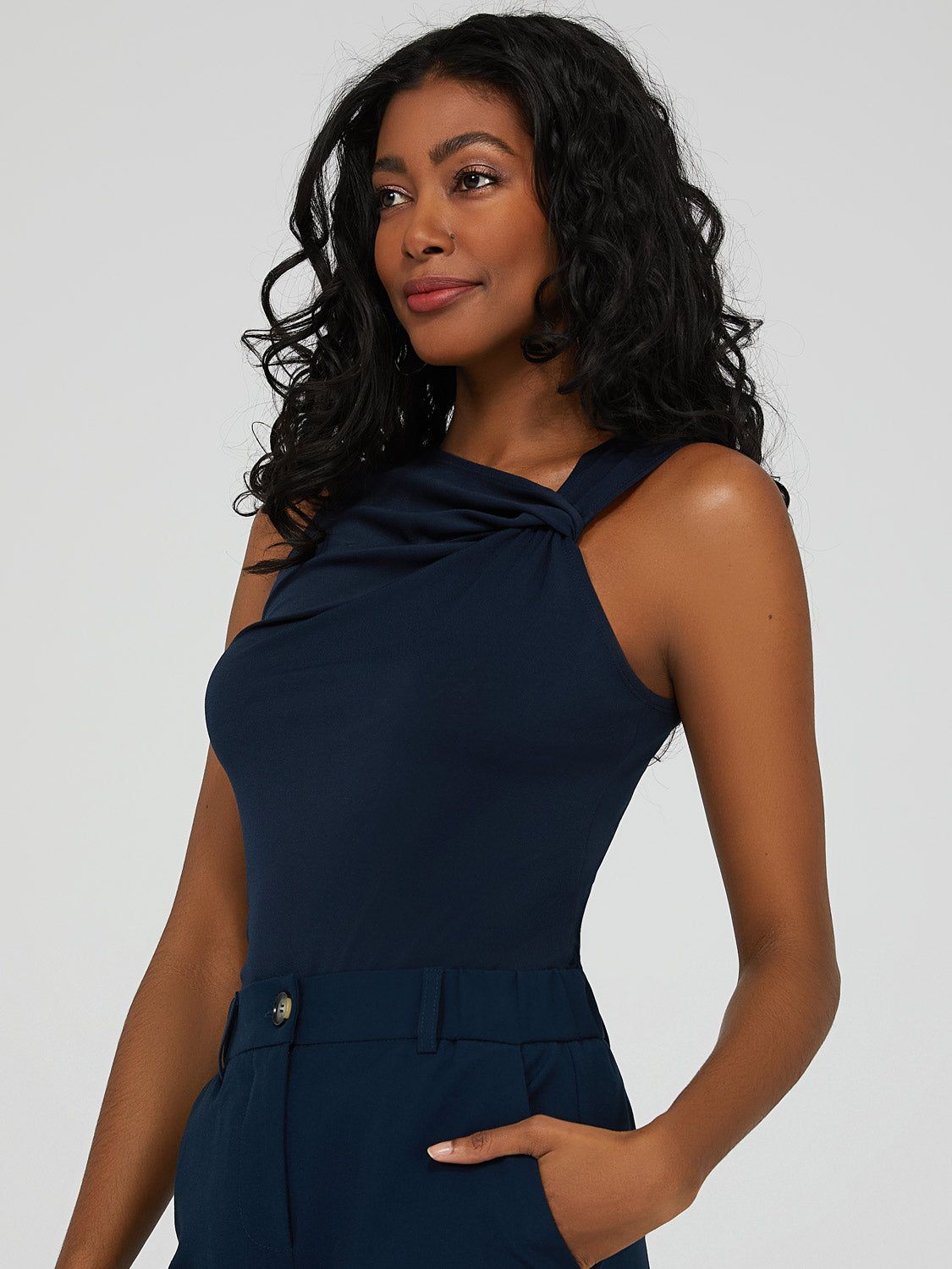 Sleeveless Knotted Neckline Top sold by Suzy Shier product image thumbnail 15