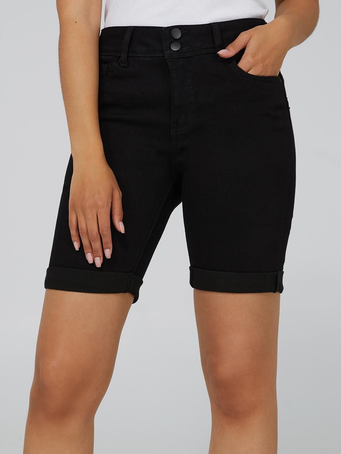 High Rise Bermuda Jean Shorts sold by Suzy Shier product image thumbnail 10