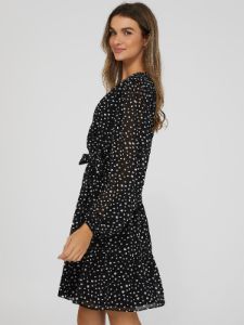 Printed Crossover Chiffon Dress sold by Suzy Shier