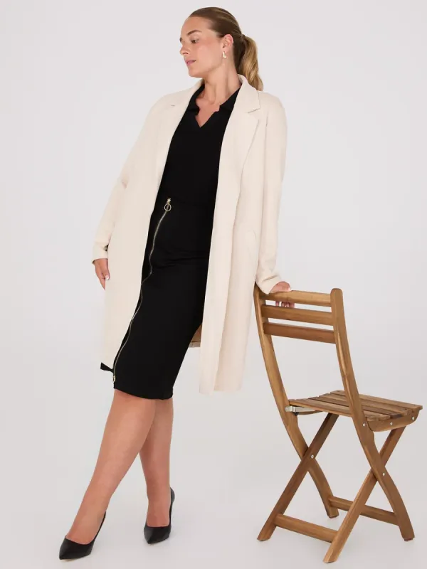 Faux Suede Car Coat sold by Suzy Shier