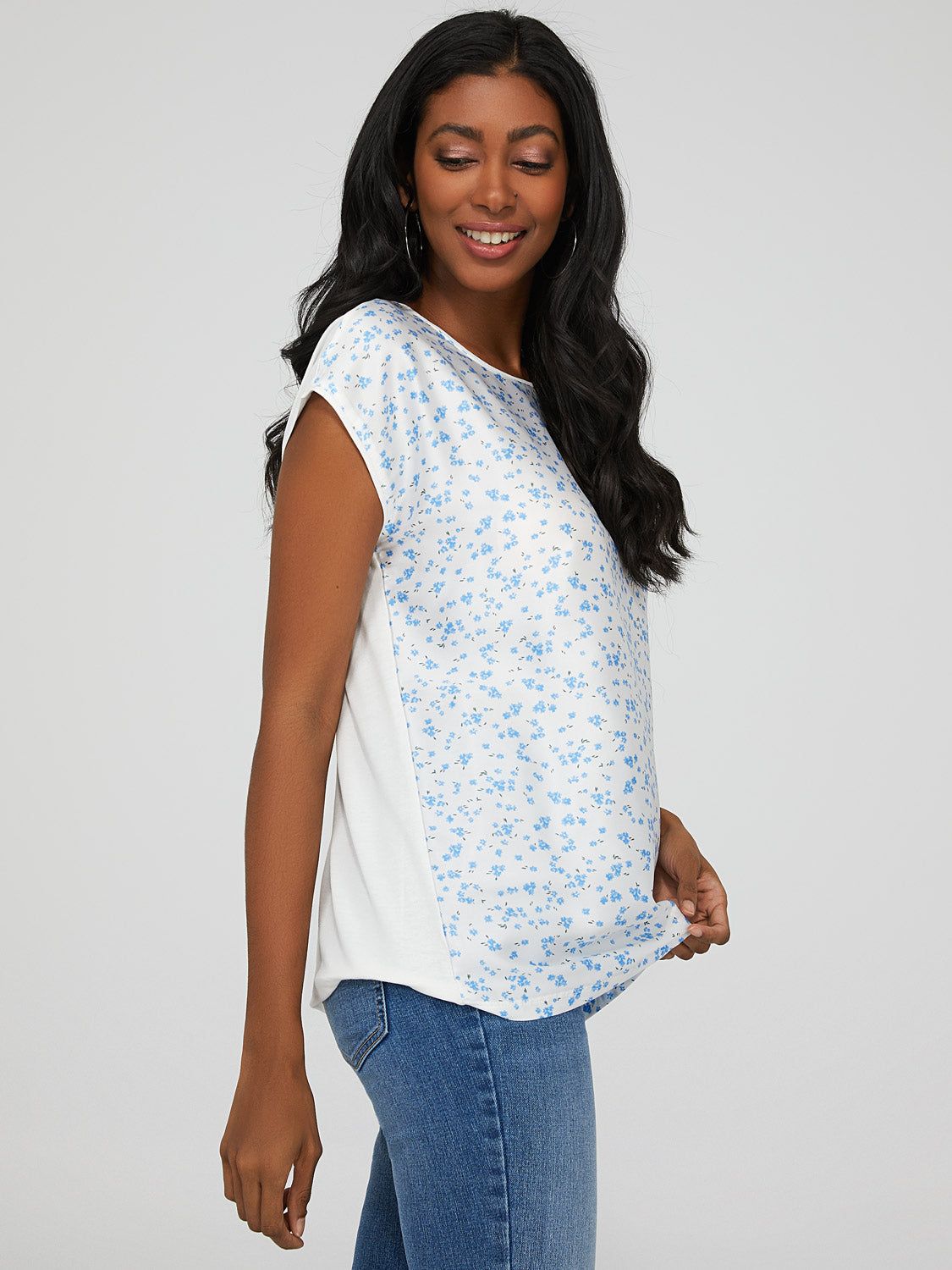 Floral Short Dolman Sleeve Top sold by Suzy Shier product image thumbnail 3