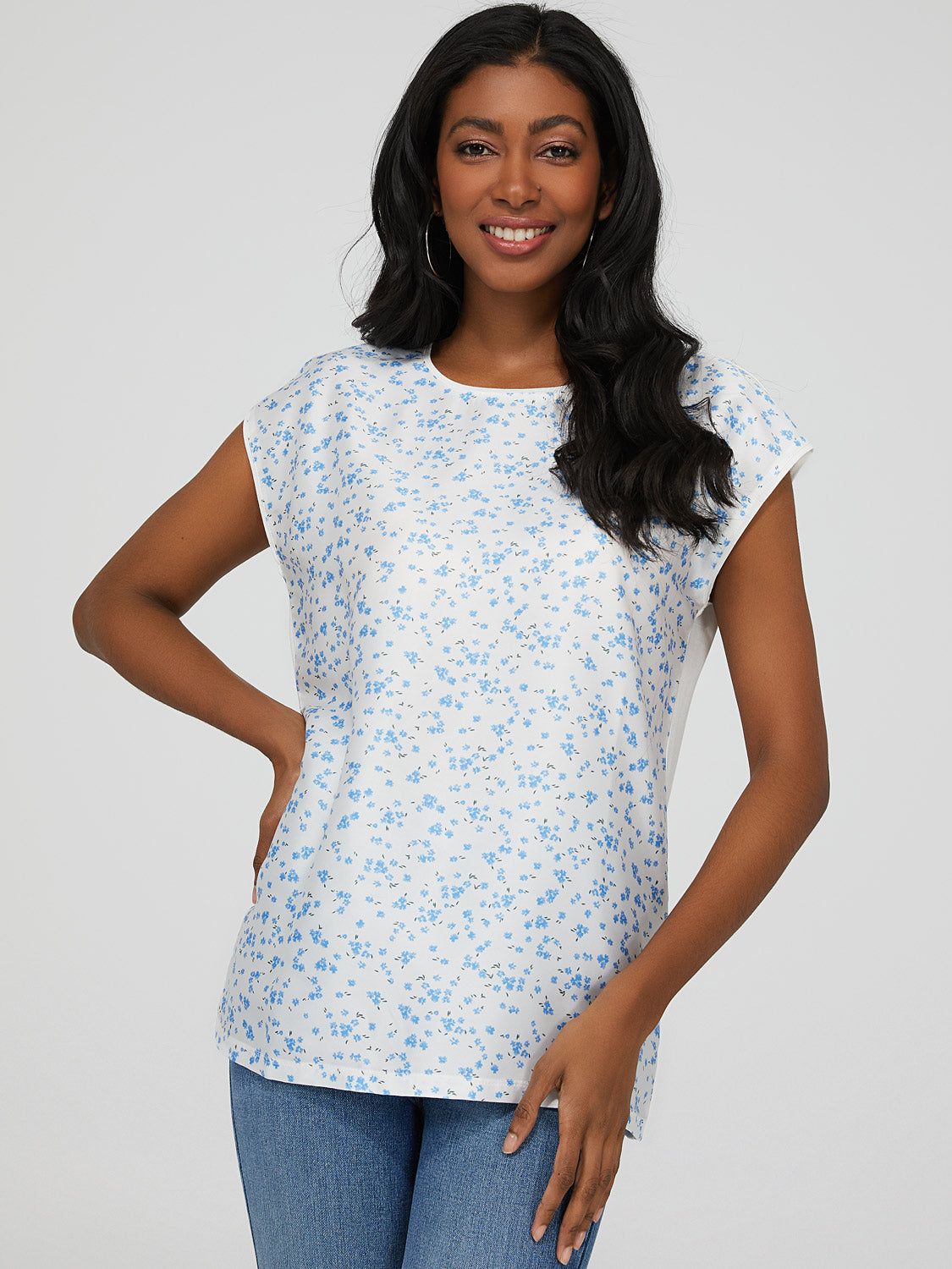 Floral Short Dolman Sleeve Top sold by Suzy Shier product image thumbnail 2