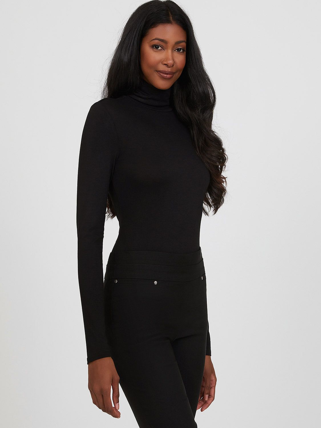 Long Sleeve Turtleneck Jersey Knit Top sold by Suzy Shier product image thumbnail 3