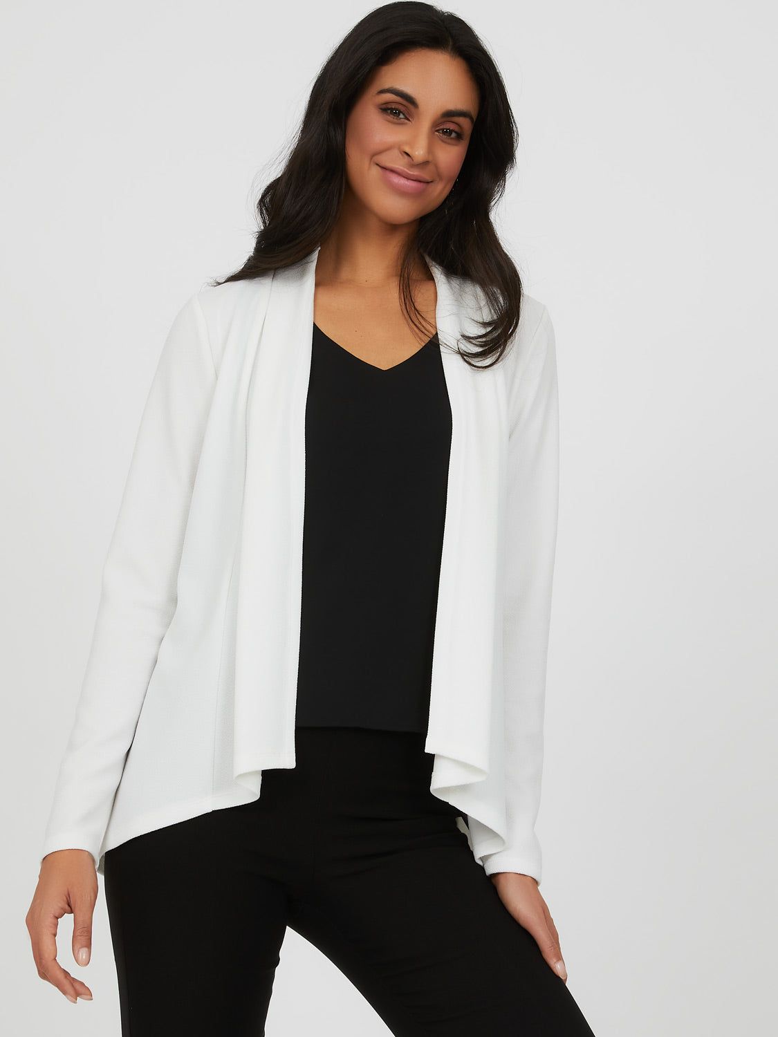 Long Sleeve Open Front Woven Blazer sold by Suzy Shier product image thumbnail 6