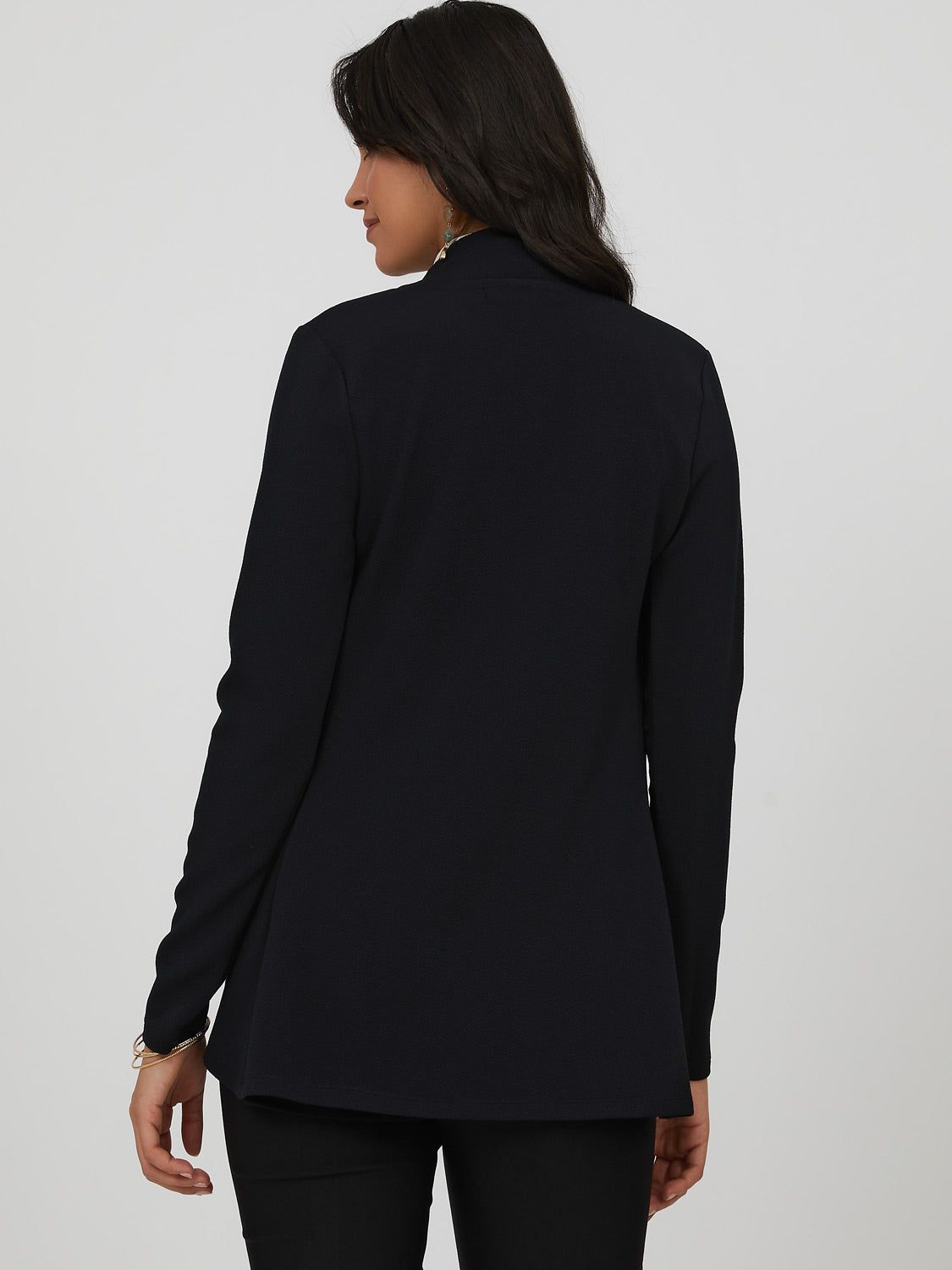 Long Sleeve Open Front Woven Blazer sold by Suzy Shier product image thumbnail 3