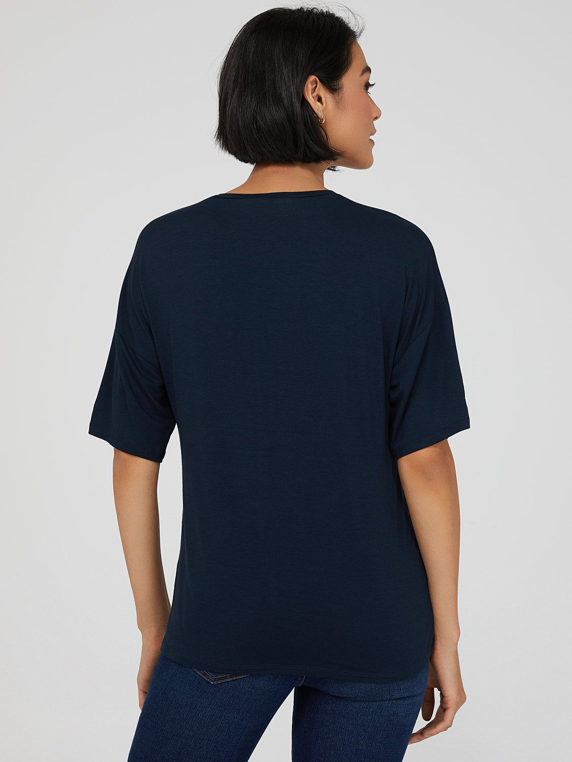 Color Block Crew Neck Short Sleeve Top sold by Suzy Shier product image thumbnail 4